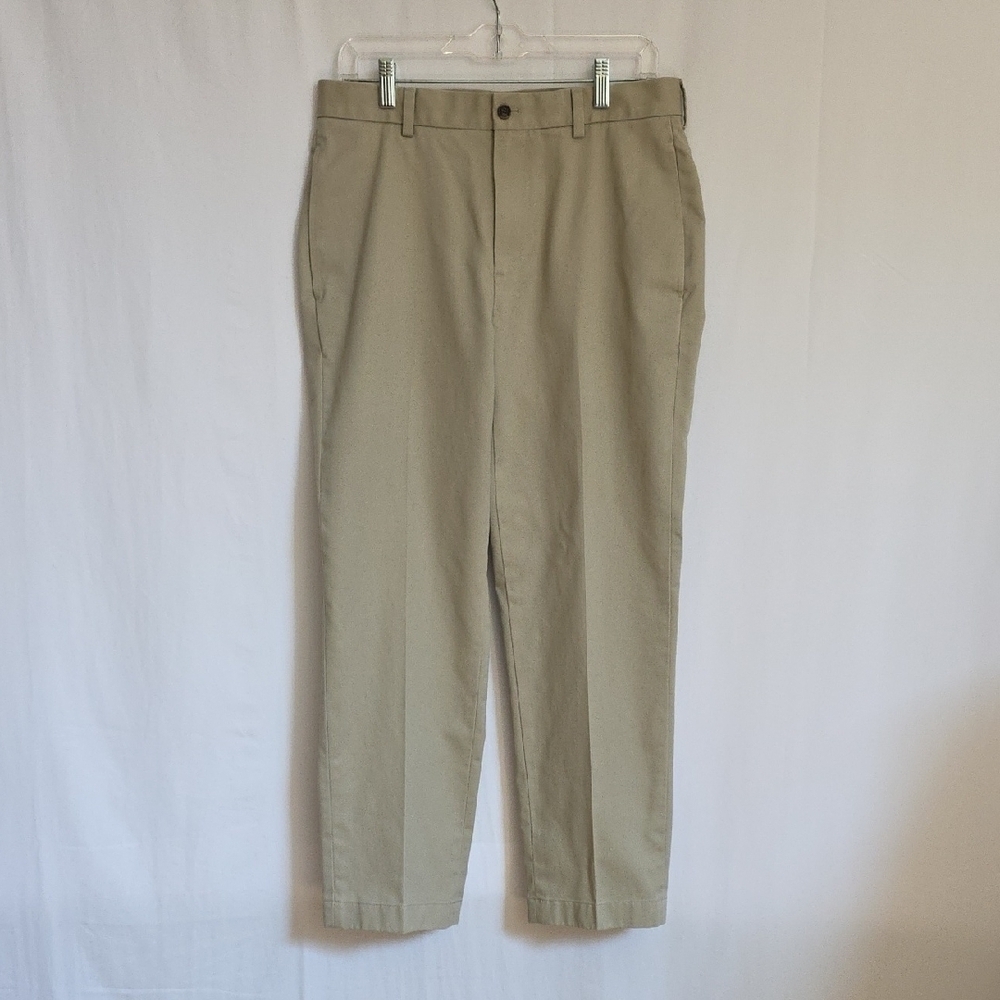 Brooks Brothers Mens Tan Advantage Chino Clark Cotton Pants. Size 32
